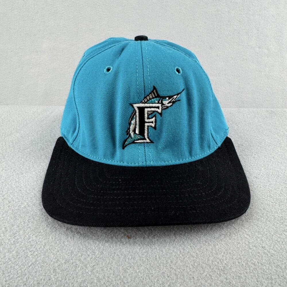 Vintage Florida Marlins Hat Cap Snap Back One Size Blue MLB Baseball Universal